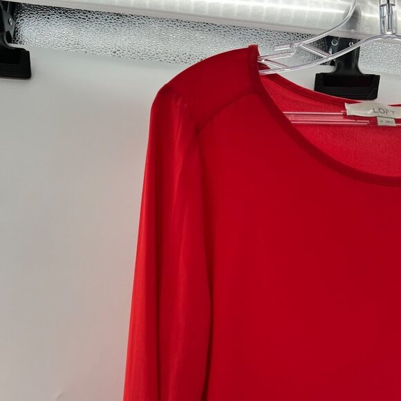 Express Women's Long Sleeve Top Red Size Medium Pocket - Picture 3 of 9